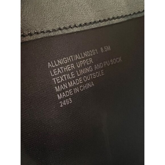 Steve Madden Allnight Lace-Up Stiletto Dress black leather Booties size 8.5 - Picture 7 of 8